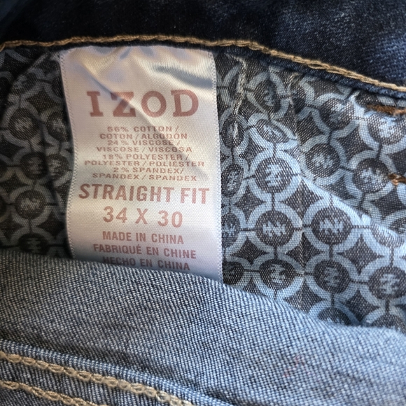 IZOD Men's Denim Comfort Stretch Jean's Size 34 X 30 - Picture 5 of 7